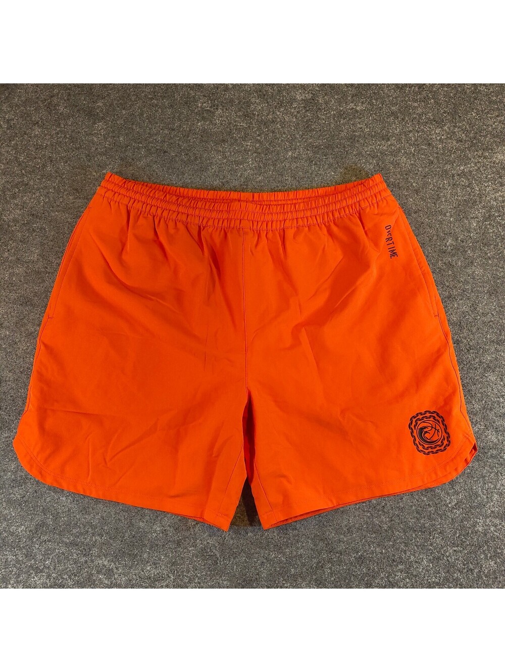 Overtime Men's Orange Athletic Sports Shorts Size Large